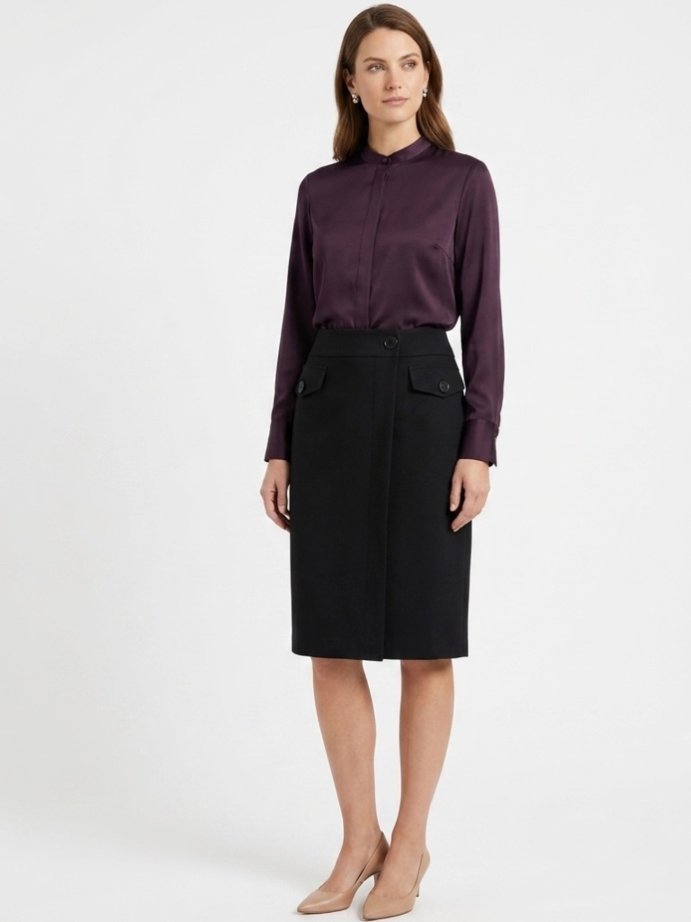 Sandra Angelozzi Black Pencil Skirt